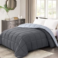 Lightweight Bed Comforter Gray