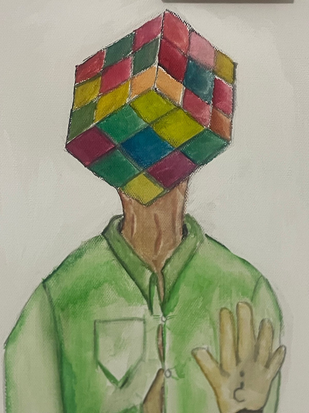 Hand made drawing art work acrylics