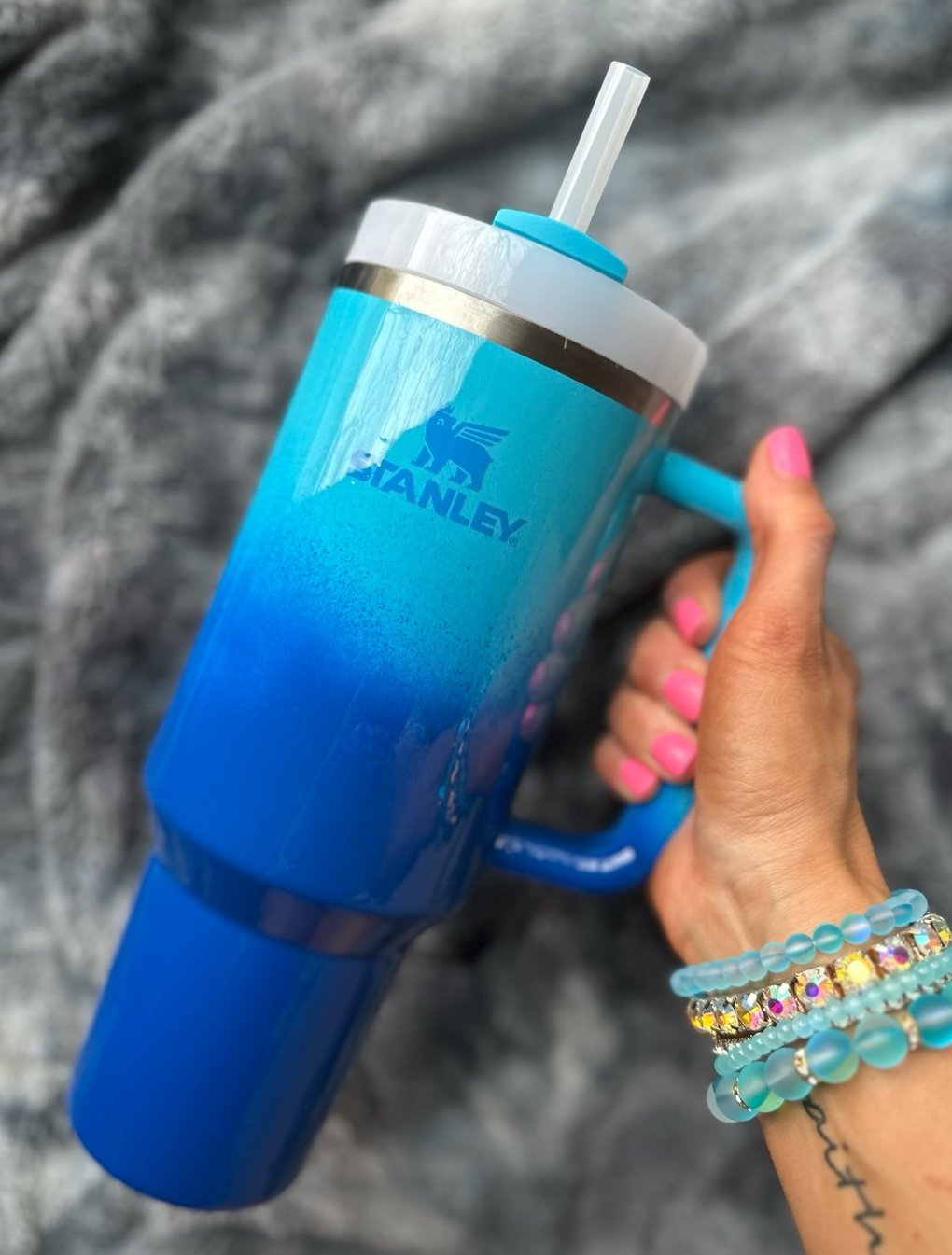 Stanley 40oz SPLASH Custom OMBRÉ Tumbler/BNWT/Fast Shipping!