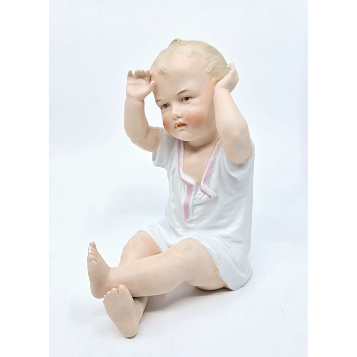 Piano Baby Girl figurine German Porcelain Gustav Heubach