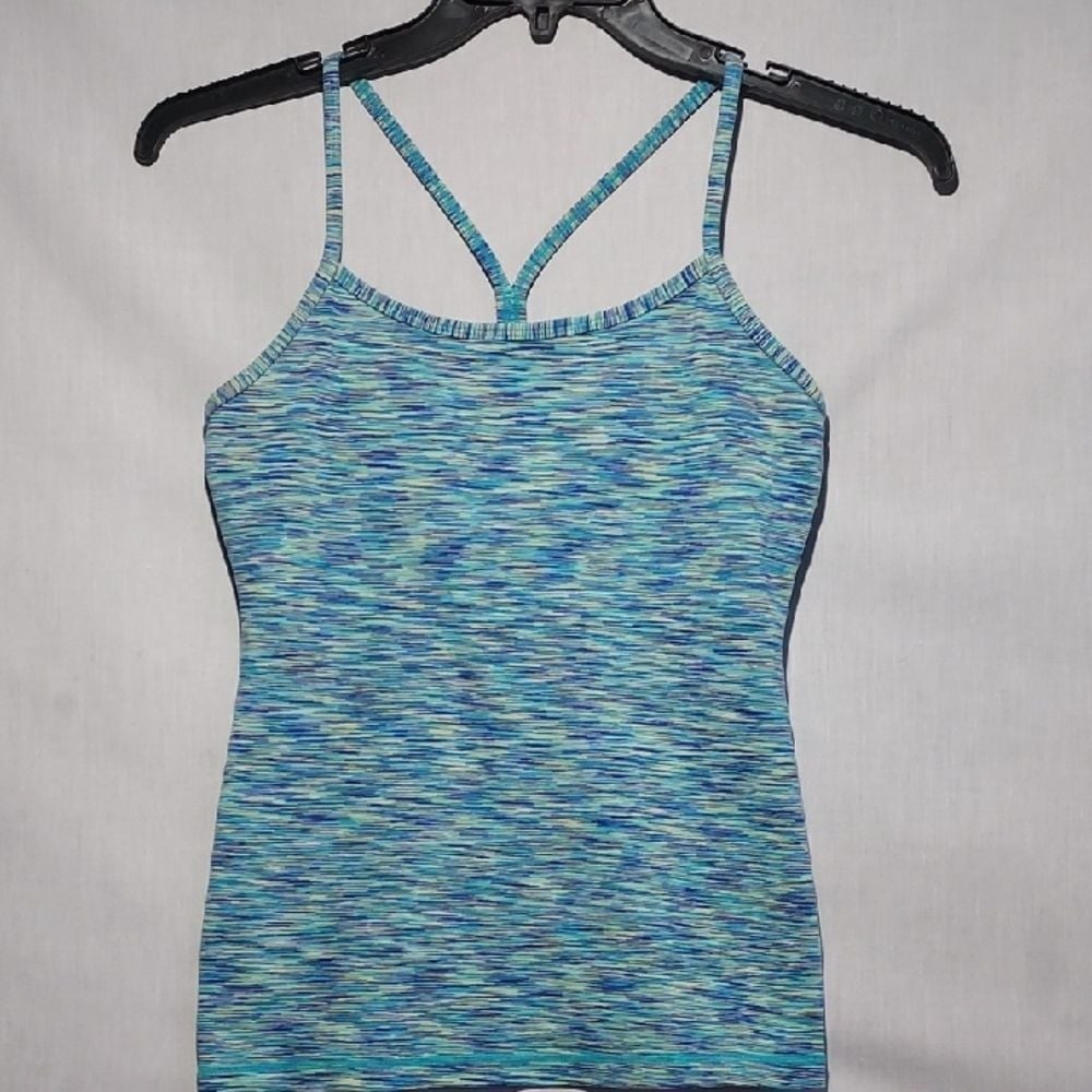Lululemon Yoga Power-Y multicolor women's tank top size 8