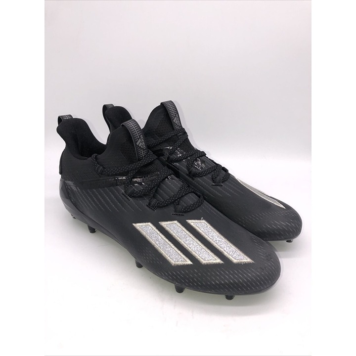 Adidas Adizero Football Cleats Black silver Metallic EH2707 Size 11.5