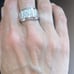 Vintage 18KGP CZ Unisex Ring Size 8