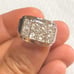 Vintage 18KGP CZ Unisex Ring Size 8