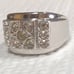 Vintage 18KGP CZ Unisex Ring Size 8