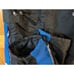 Vtg 1970 Polaris Snow Pants Bib Snowmobile Suit Ski Overall Black Blue Rare Knit