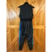 Vtg 1970 Polaris Snow Pants Bib Snowmobile Suit Ski Overall Black Blue Rare Knit