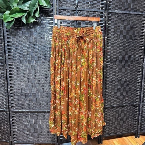 Phool vintage floral boho Cottagecore skirt size large NEW feedstock rayon