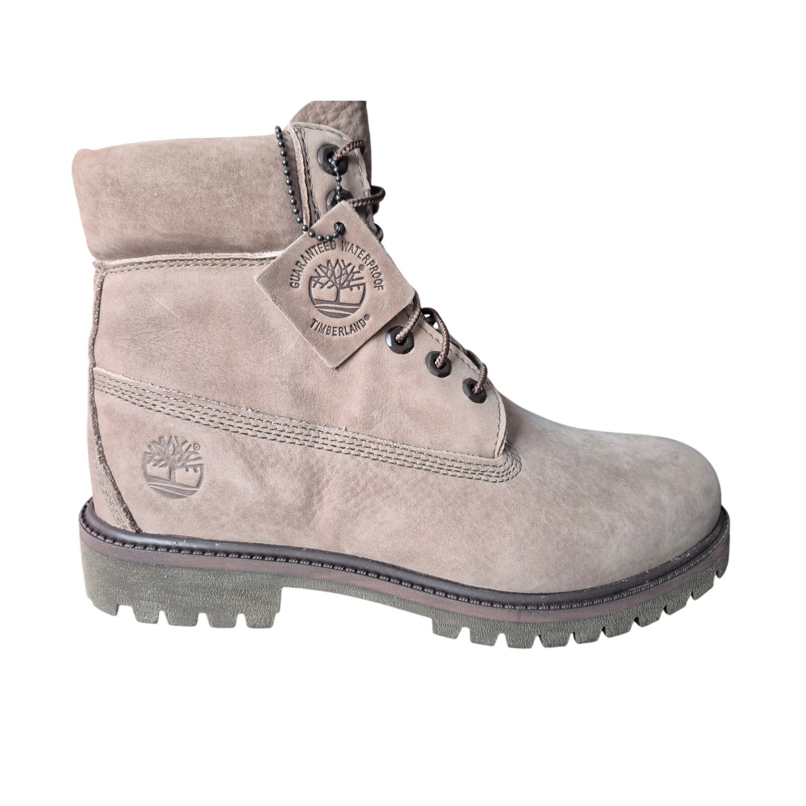 Timberland Men Heritage US 8.5 M Olive Nubuck 6 Premium Waterproof Boots