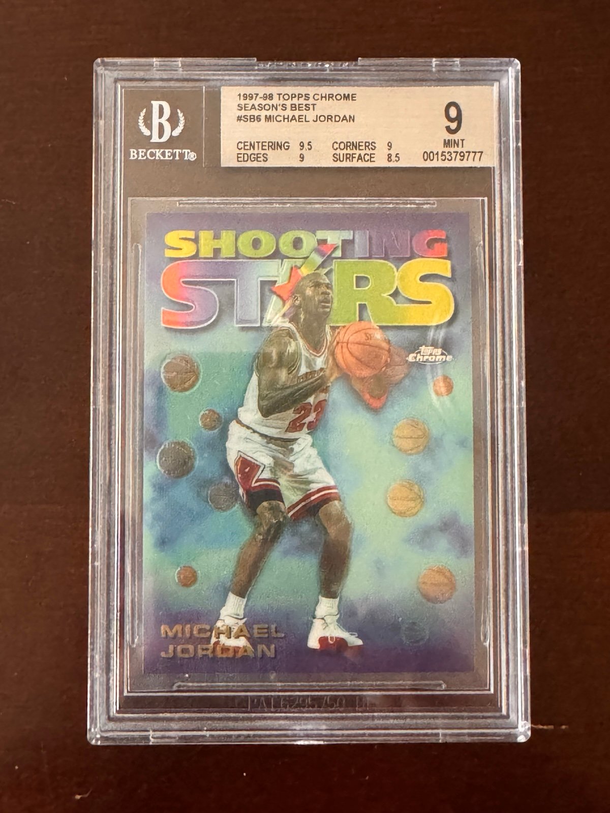 1997 Topps Chrome Michael Jordan Season’s Best #SB6 BGS 9