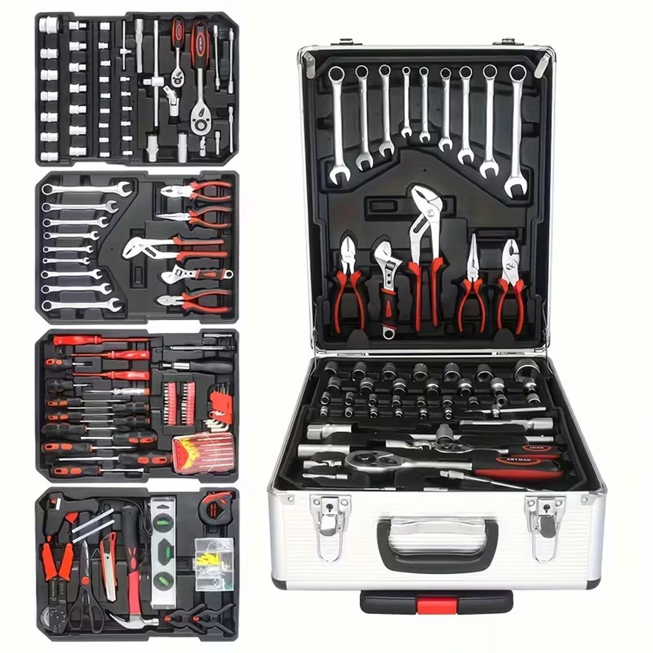899-Piece Tool Set with Rolling 4-Layer Tool Box – Brand New #2