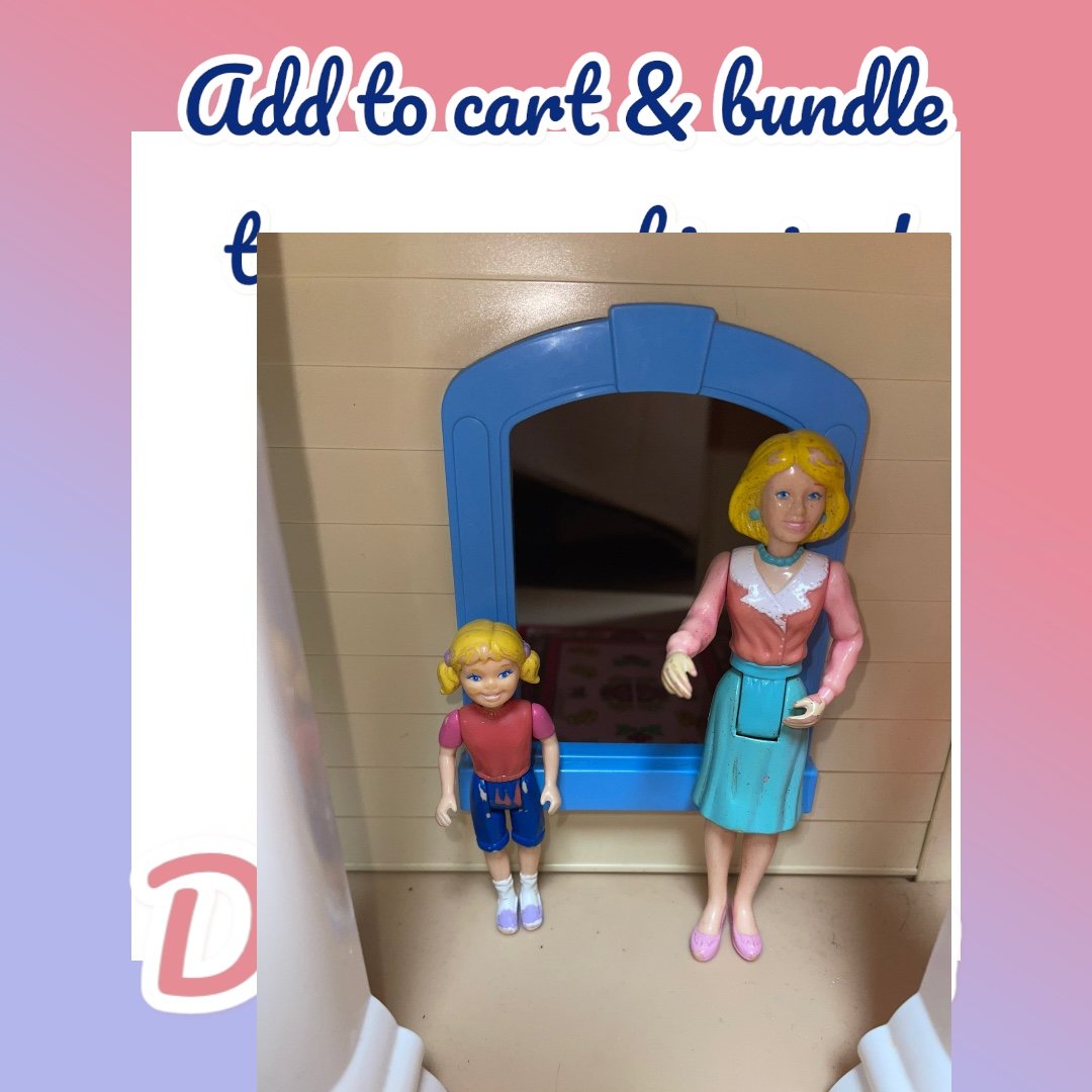 Playskool dollhouse mom & girl daugter sister blonde figures