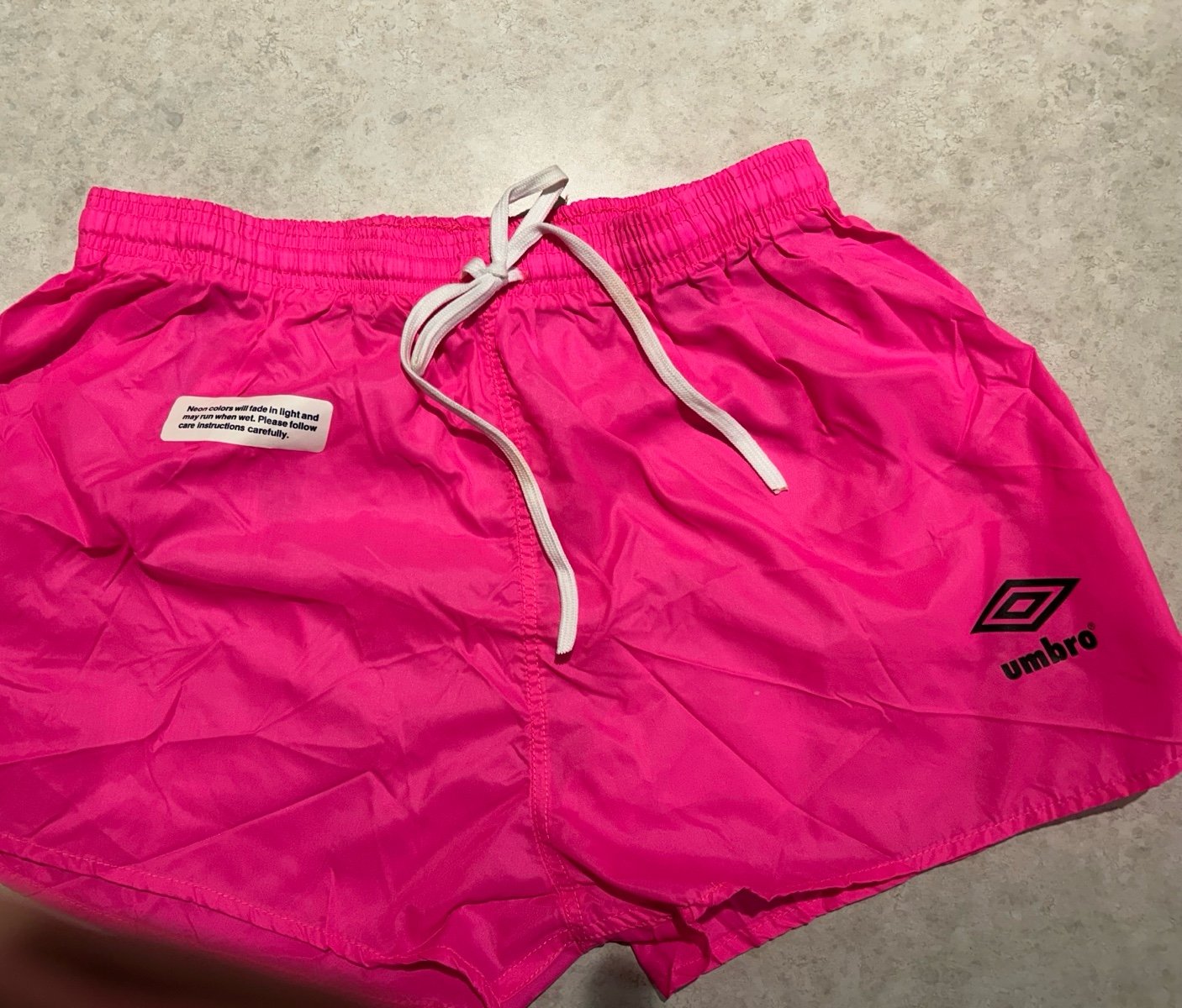 Vintage Umbro Unisex Neon American Shorts Pink NWT