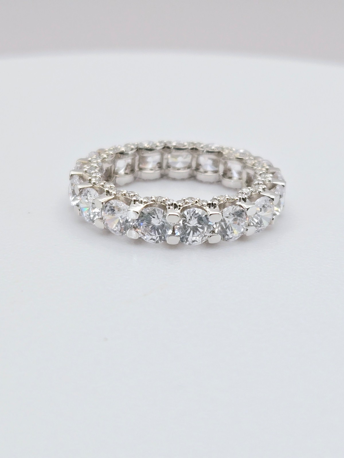 14k white gold 1.25 ctw diamond eternity band ring #jewellery #moissanite #ring