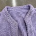 Vintage Purple Distressed Handmade Cardigan Sweater Large 50s 60s