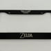 Zelda Tri force Carbon fiber license frame with caps laser etched