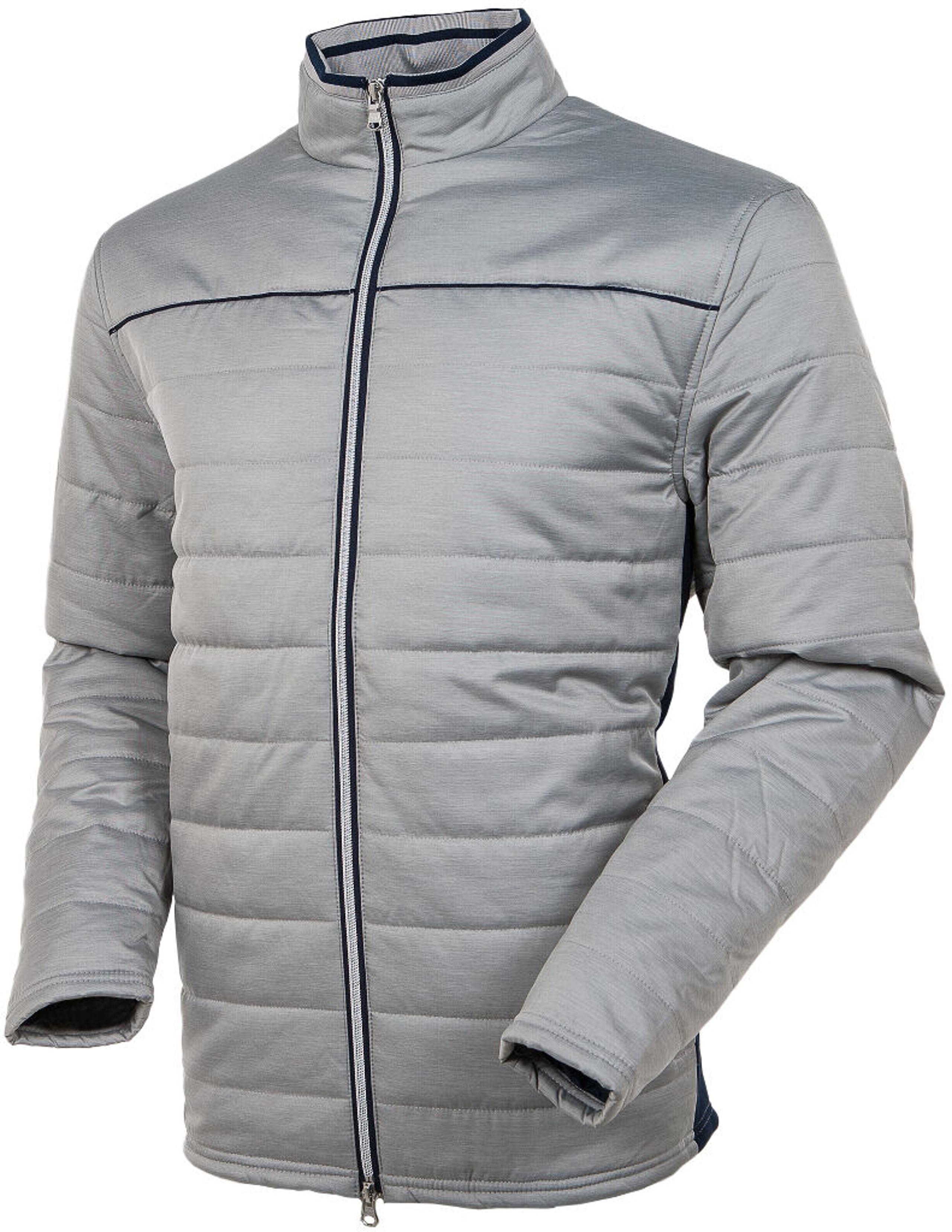 NEW! TOMMY HILFIGER MENS GOLF Jacket Cordell Quilted Puffer Coat - Grey Blue L