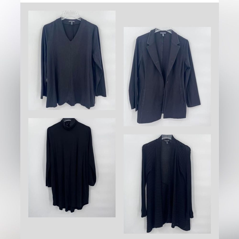 Eileen Fisher lot of four black items