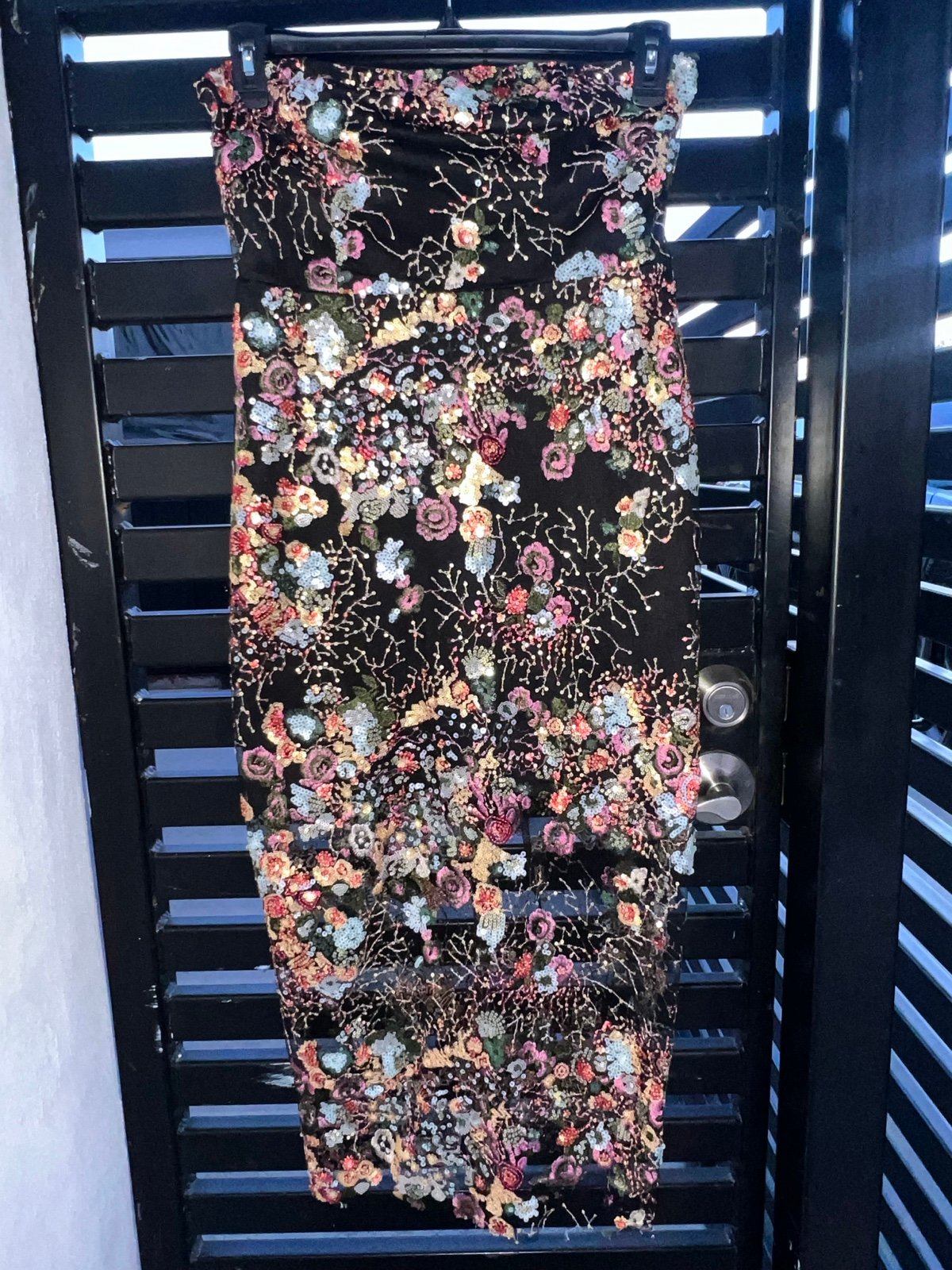 New Sam Edelman Floral Sequined Strapless Dress