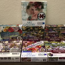 NEW Sealed! Lot Of (7) Ken Keeley Ceaco Art Gallery Heronim Jigsaw Puzzles 1000