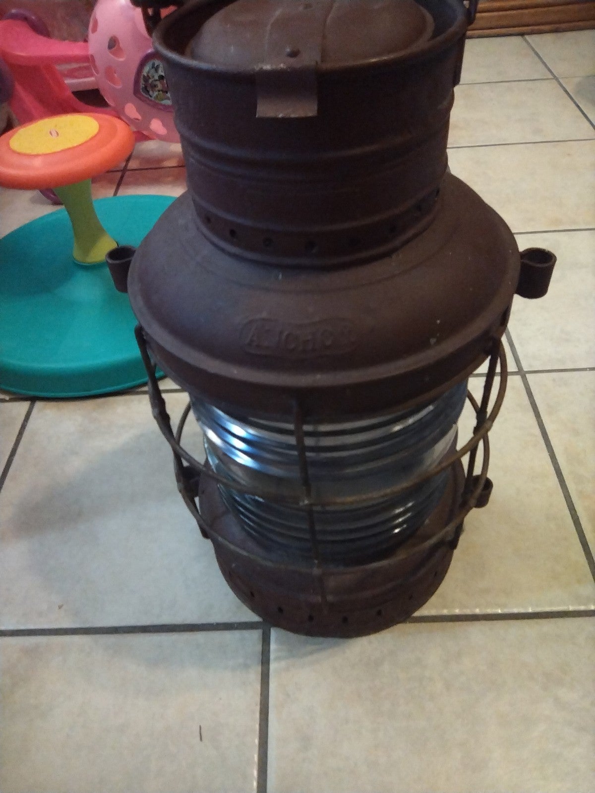 Ww2 navy anchor lantern extremely rare red