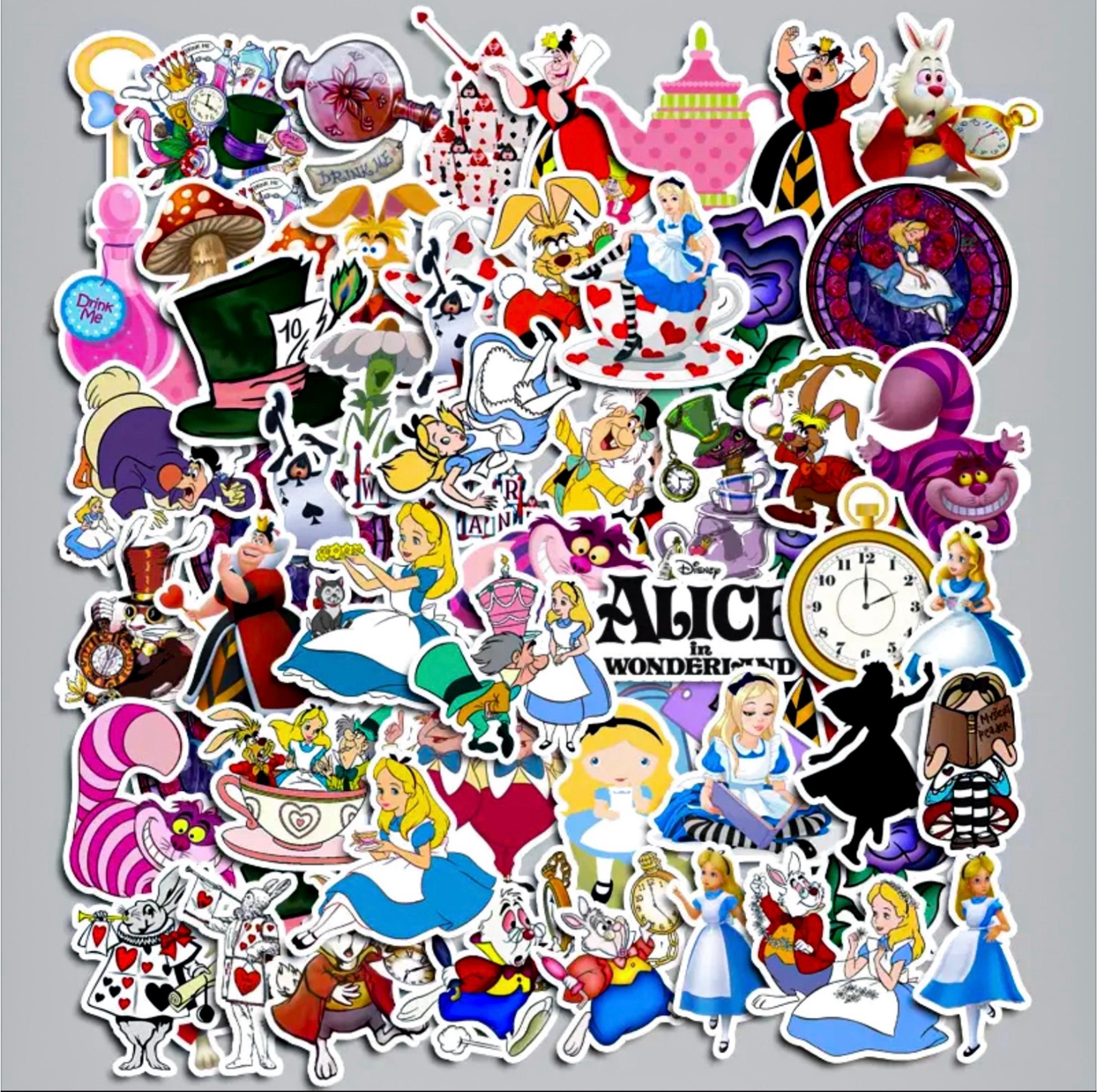 Alice In Wonderland 50 Pc Sticker Set