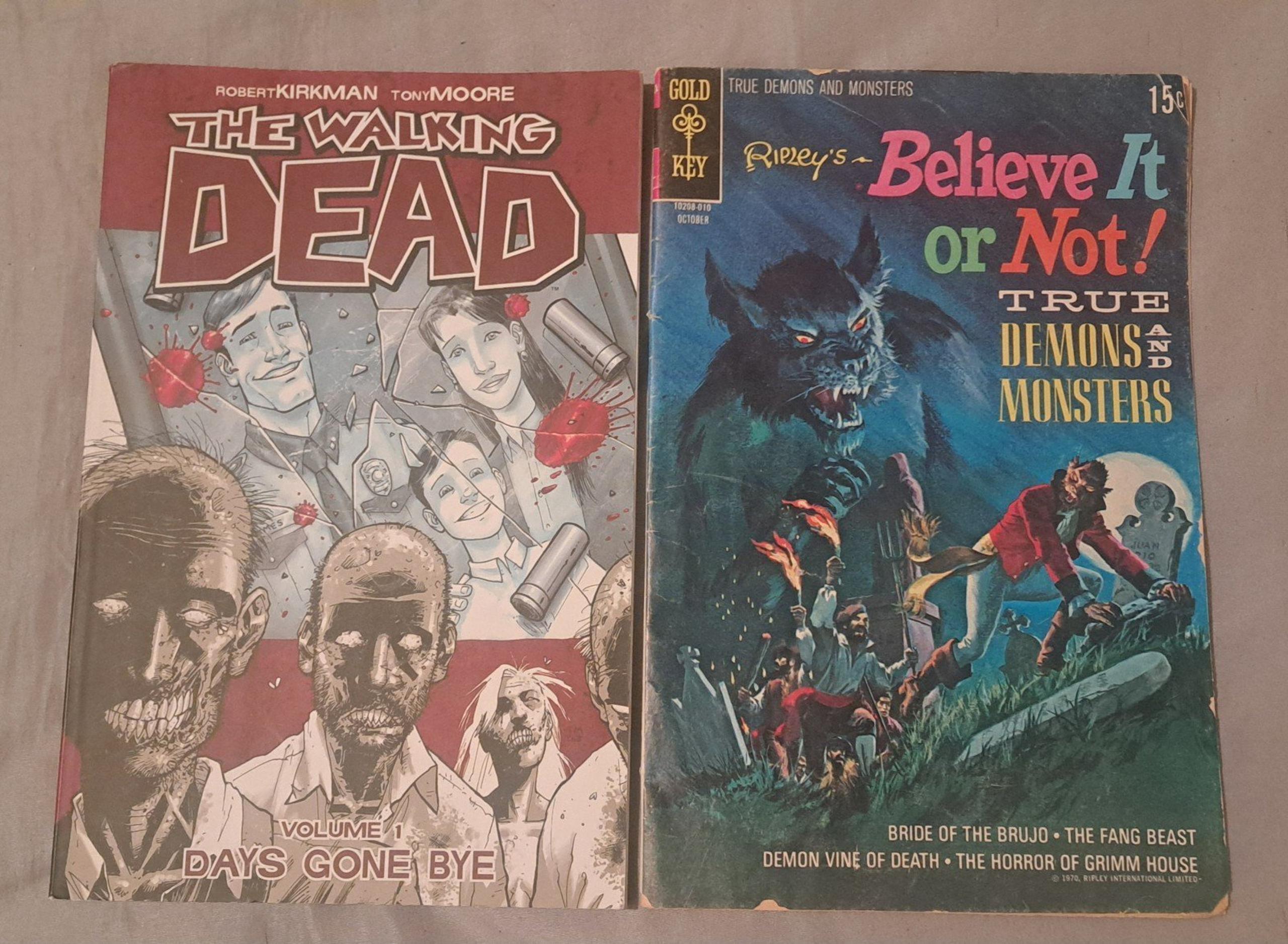 Walking Dead Volume 1 paper back novel & Ripley's Believe It Or Not! #22 comic