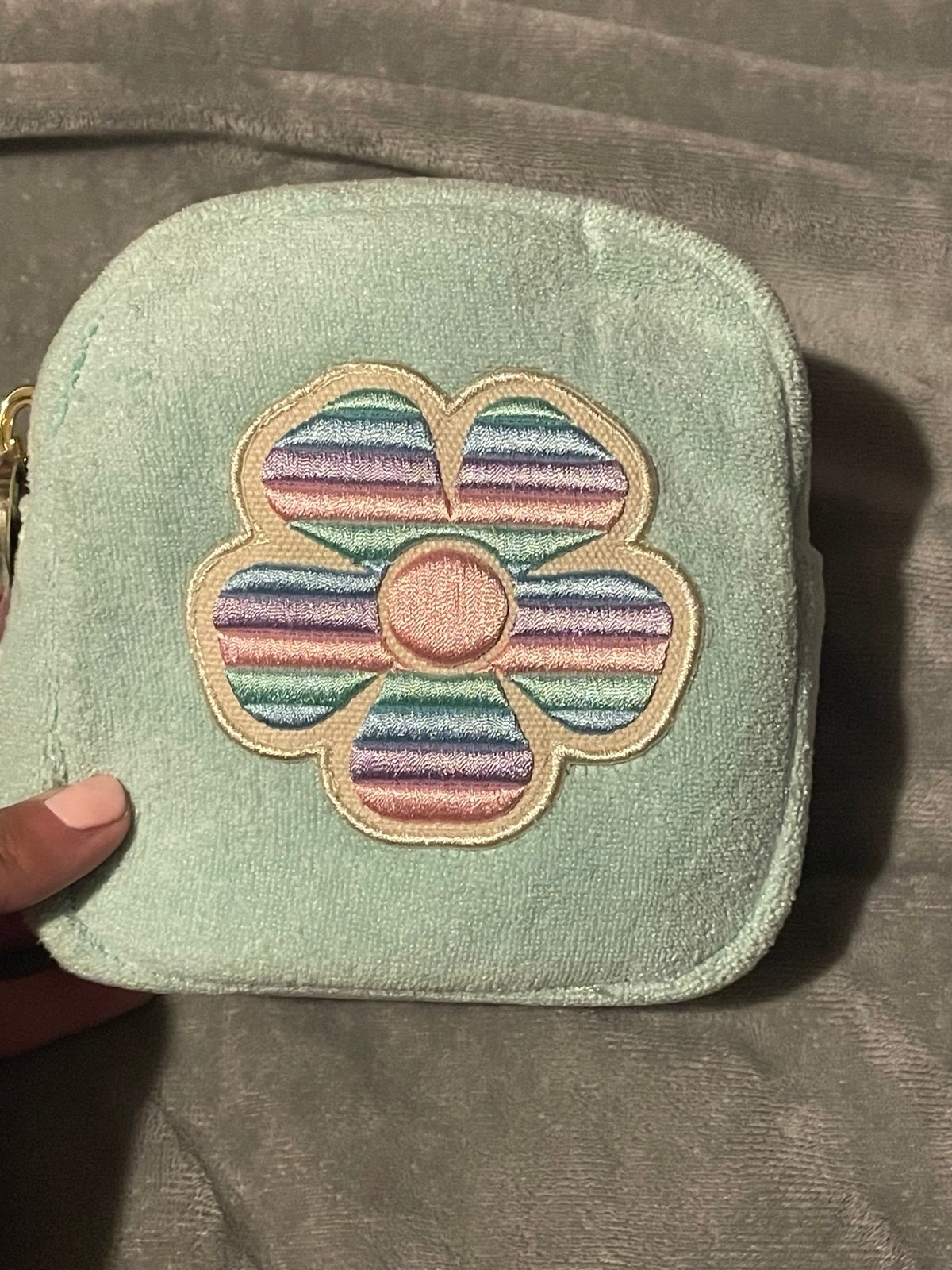Stoney Clover Lane Sea Glass Terry Mini Pouch NWOT