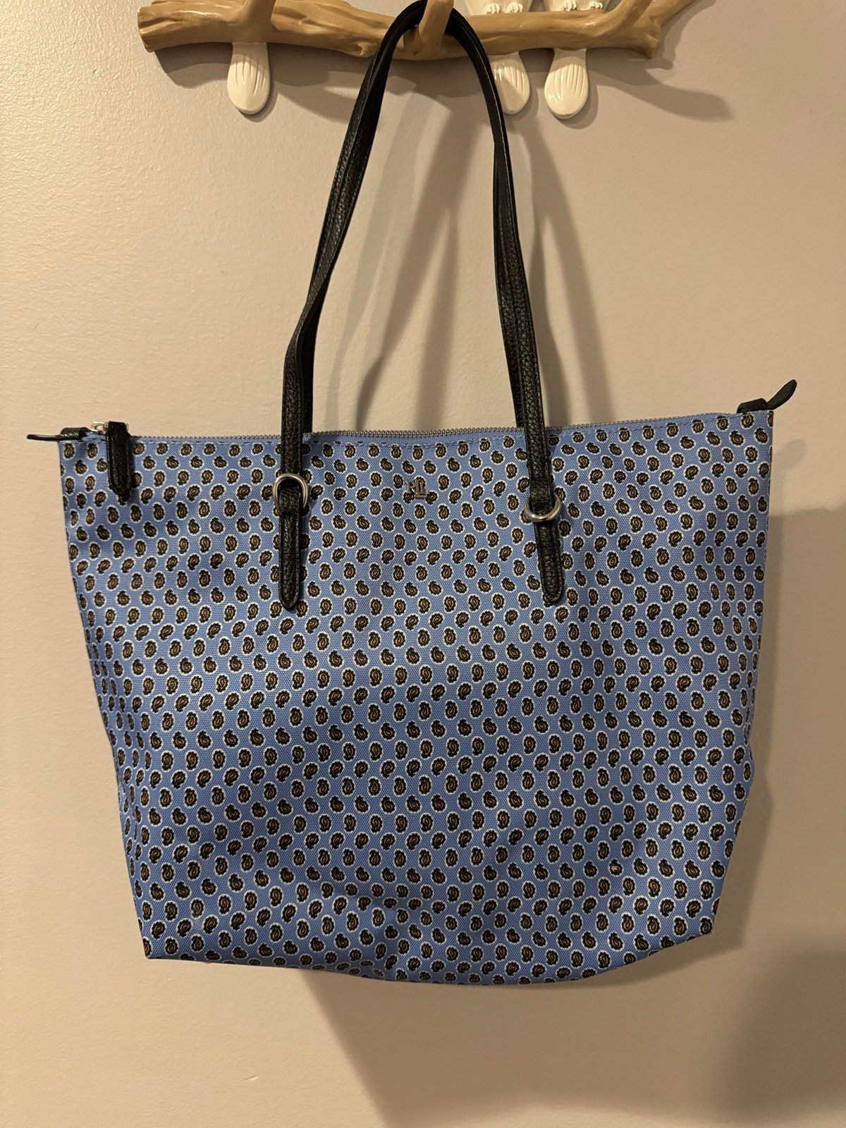 Lauren Ralph Lauren Keaton Tote Bag In Paisley Pattern