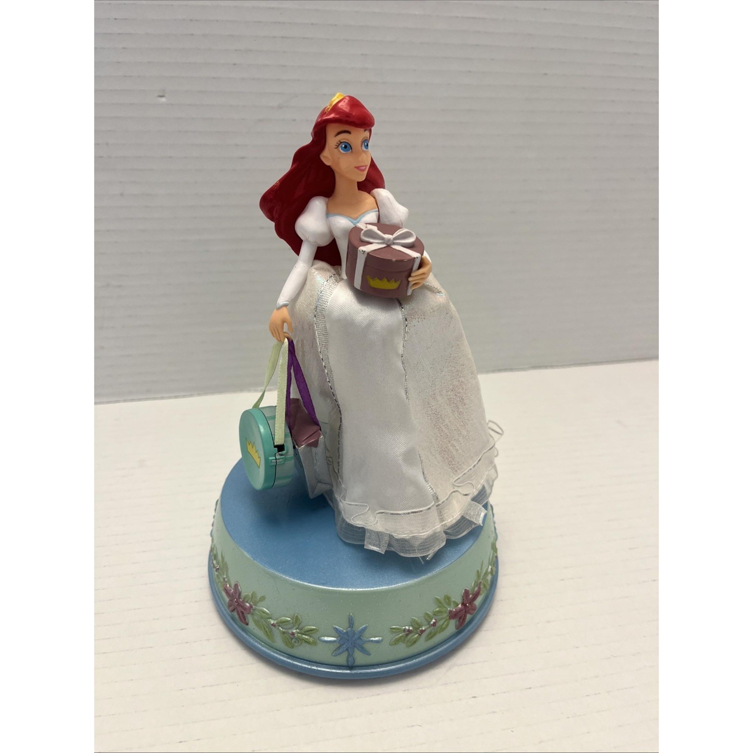 Disney Little Mermaid Ariel Animated Princess Gemmy Christmas Music Box 7.5"