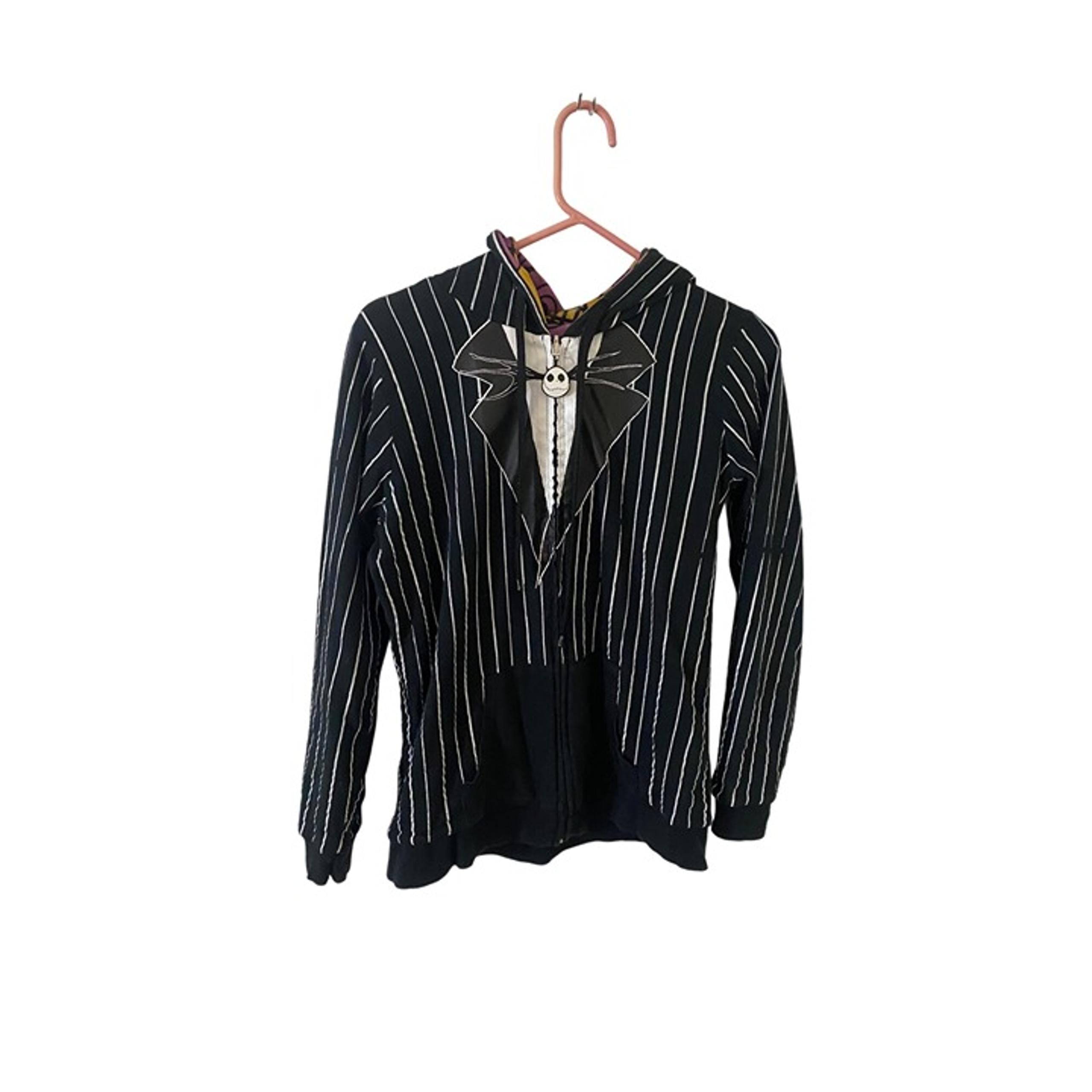 Tim Burton's Nightmare Before Christmas Women's Hooded Reversable Sweater -Large