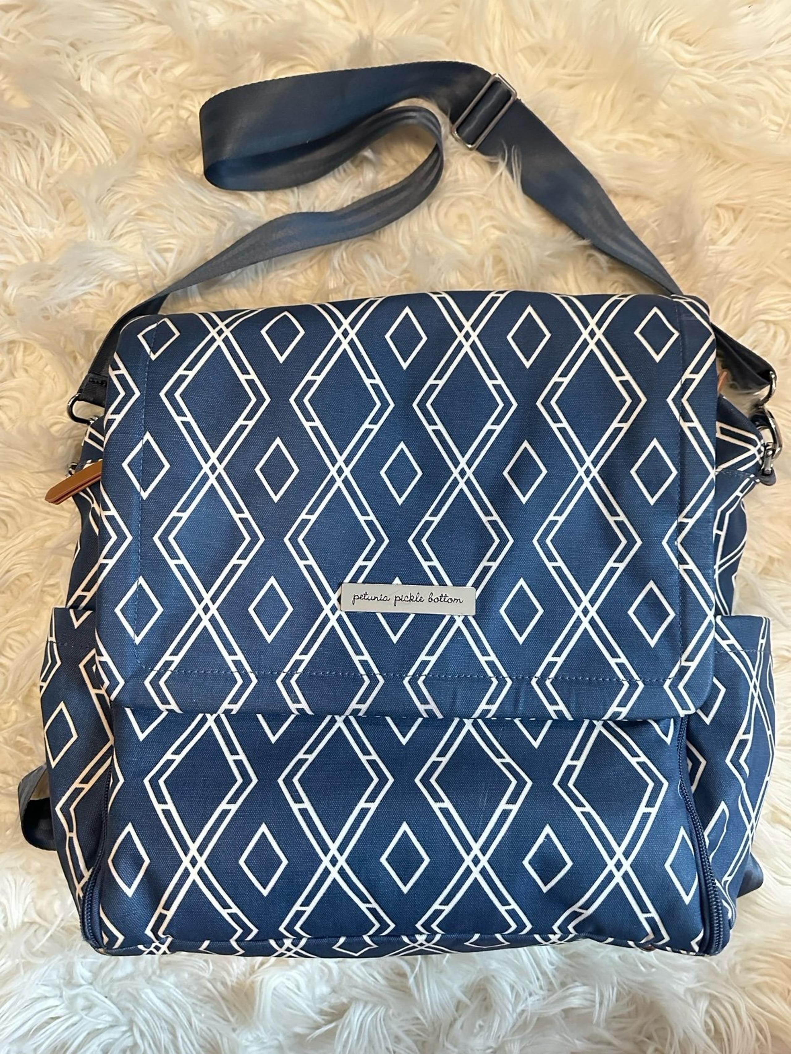 Petunia Pickle Bottom Diaper Bag Boxy Backpack Glazed Indigo