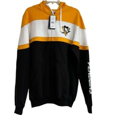 Pittsburgh penguins hoodie embroidered logo, color block,NHL hockey NWT