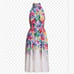 BOSTON PROPER Garden of Romance Print Mock Neck Midi Fit and Flare Dress-Size 16