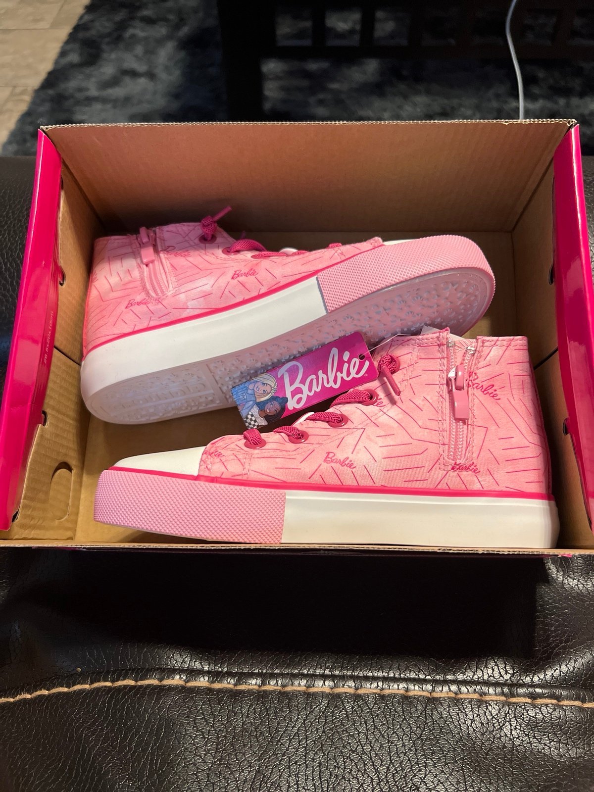 Barbie High Top Sneakers Shoes for Girls /Kids Size 2 New