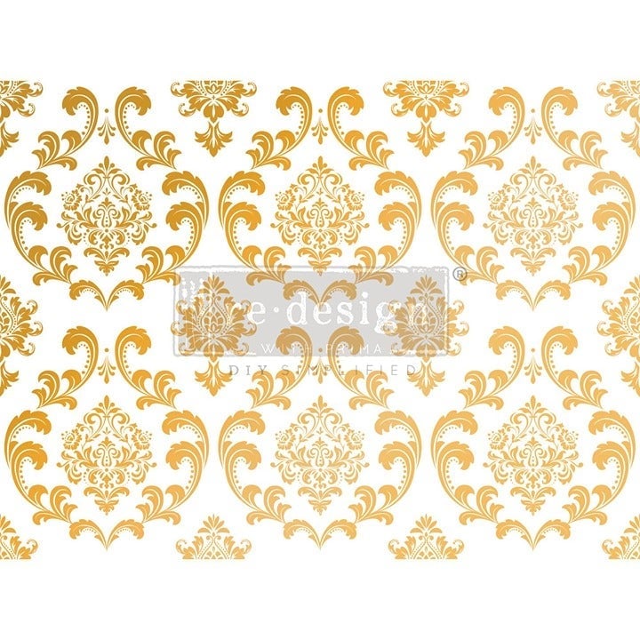 Redesign With Prima & Kacha House Of Damask Gold Foil Furniture Decor Transfer