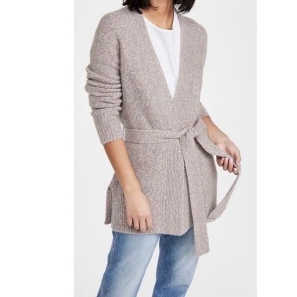 Theory Malinka Marled Cashmere Cardigan Sweater S