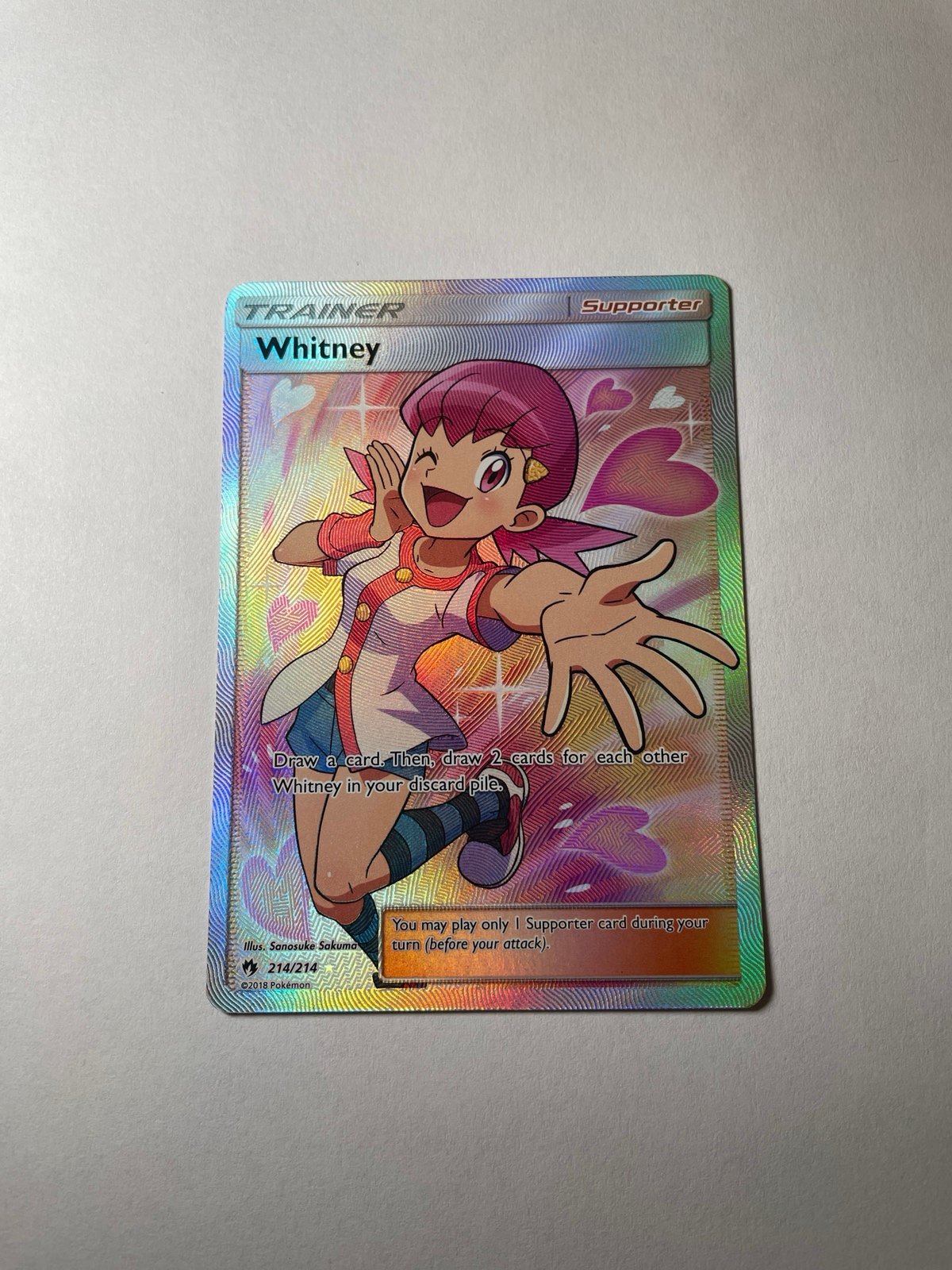 Pokemon Whitney Full Art Trainer Lost Thunder 214