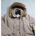 Fitz Wright Polyester Removable Hoodie Jacket Coat Faux Fur Hood VTG 80s 2XL EUC