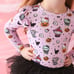 Posh Peanut Hello Kitty monsters long sleeve ruffle shoulder top Size 7/8