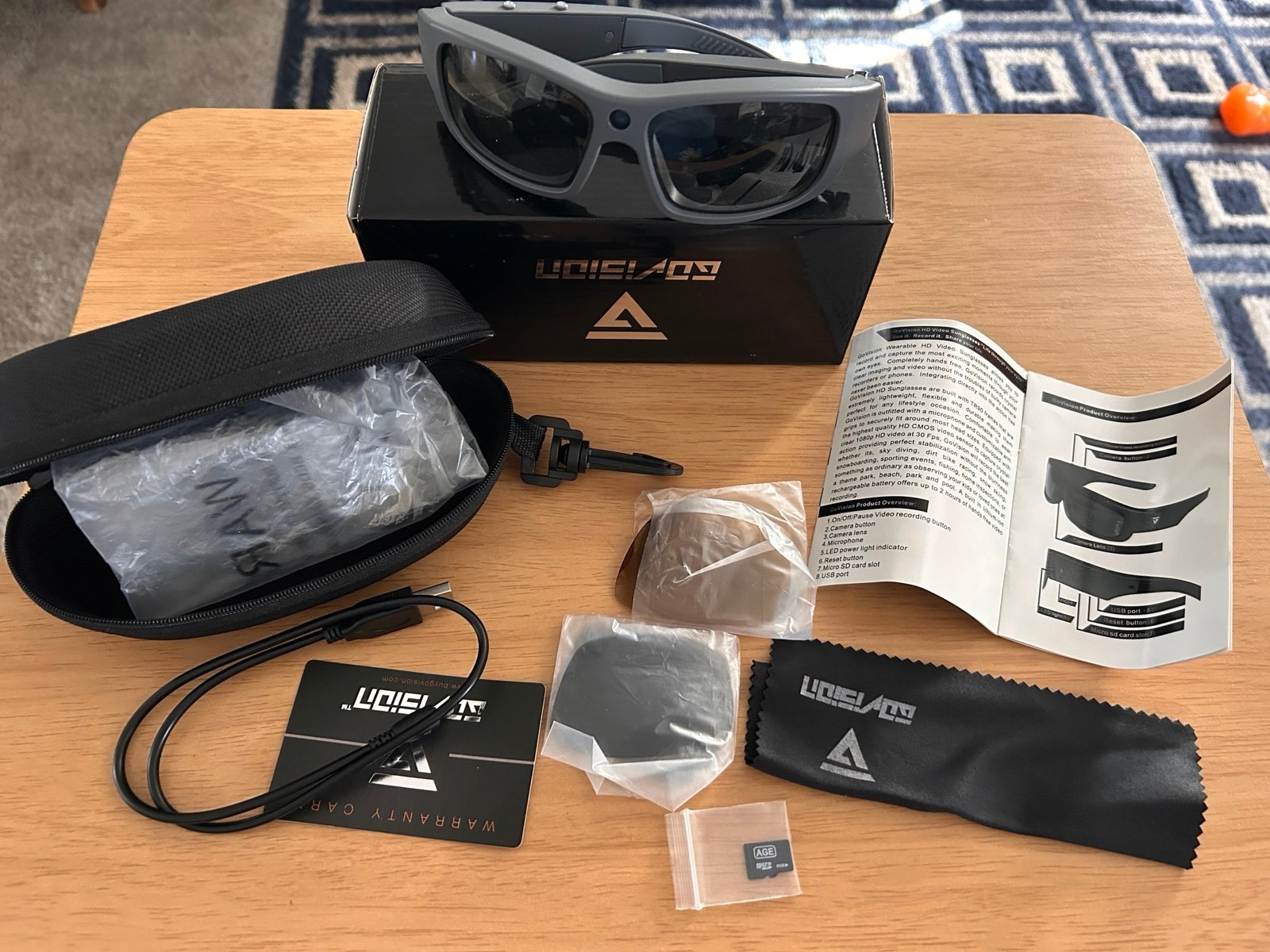 New Go Vision Wearable HD Video Sunglasses Record Hands Free Stabilizer for pict