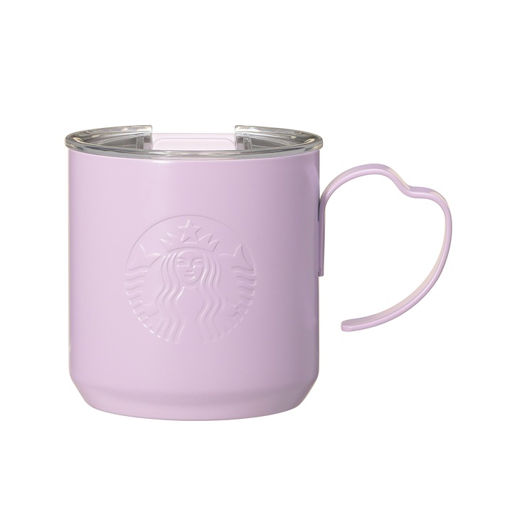 2025 Starbucks Japan SAKURA Stainless steel mug petal handle purple 355ml/12oz