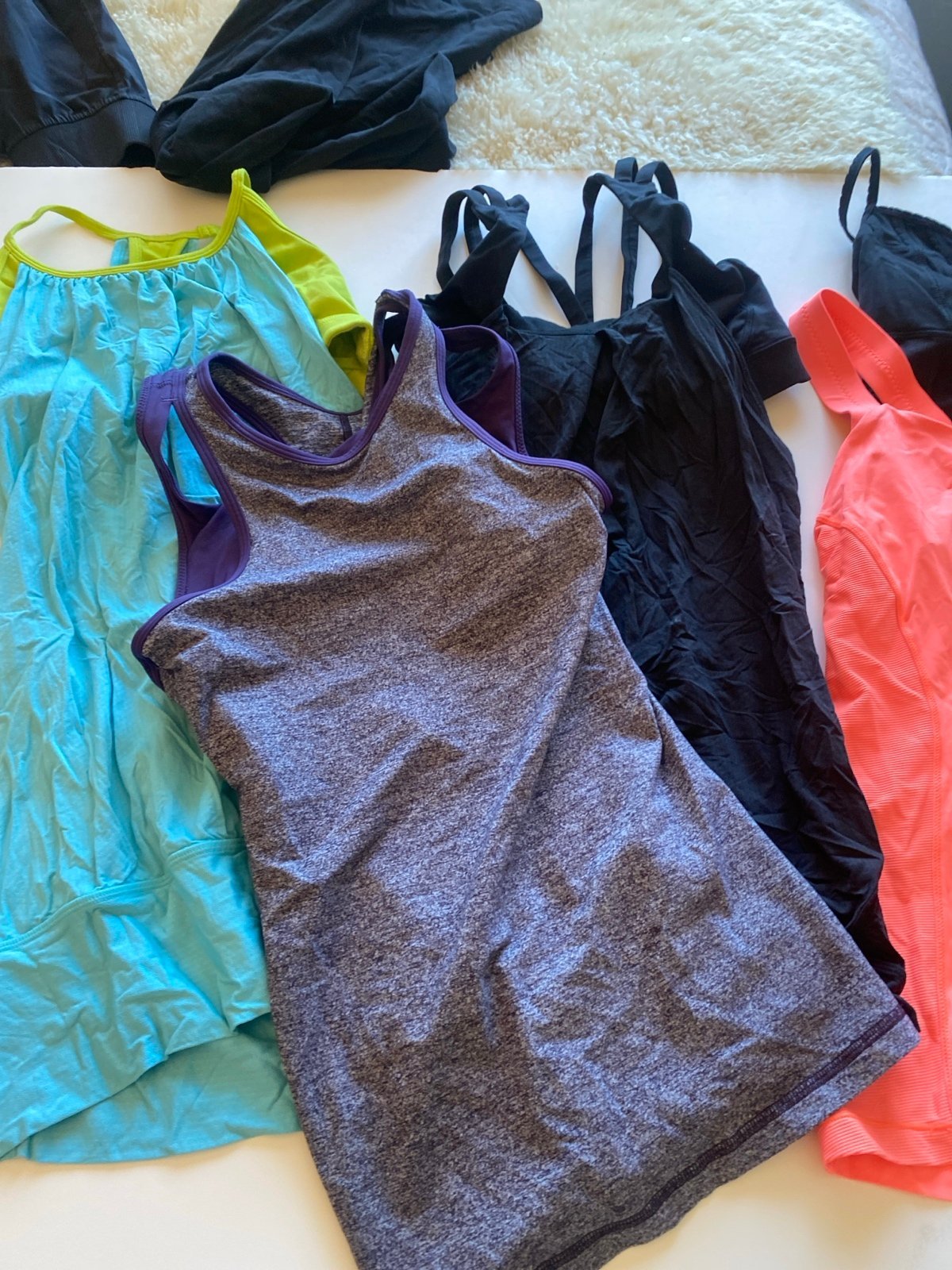 5 LULULEMON TANK TOPS SZ 6
