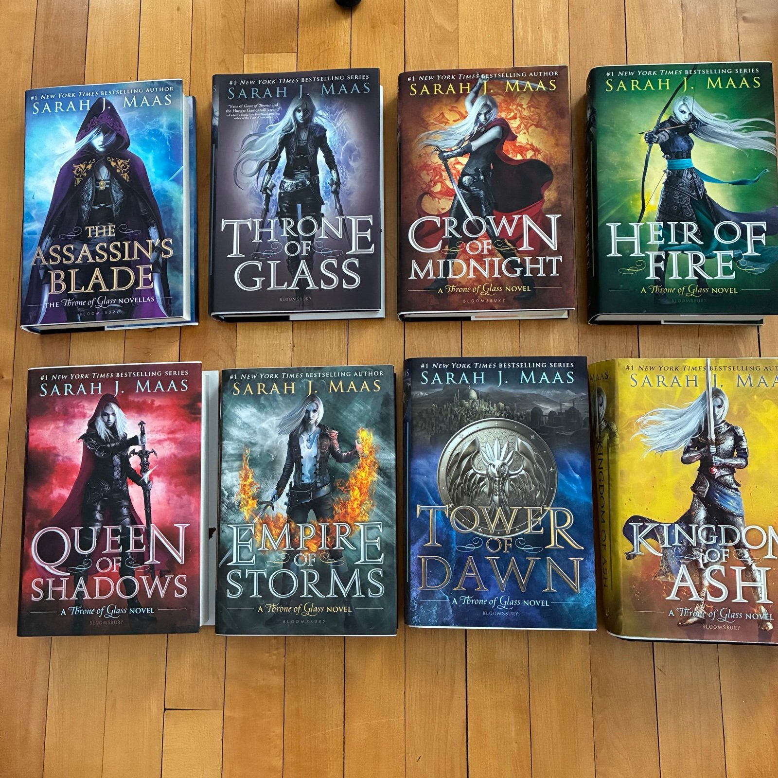 TOG Sarah J Maas oop original hardcovers + nerdyink jackets