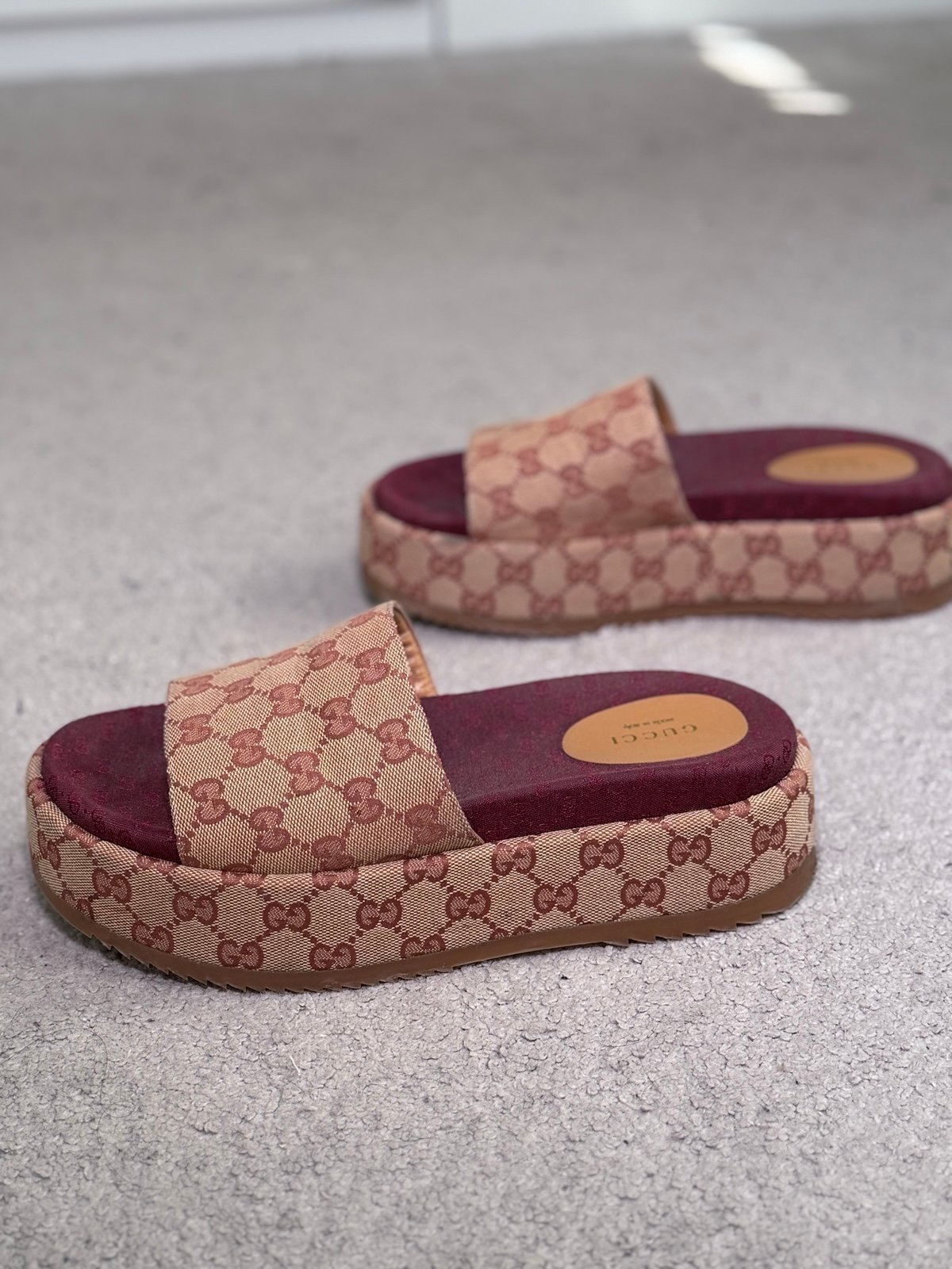 Authentic Gucci Platform Slides