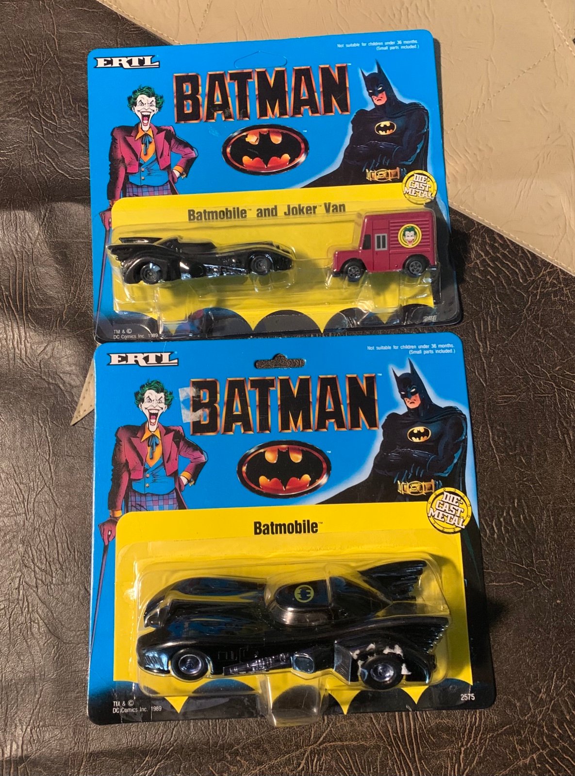 Batmobile ERTL and Batmobile and Joker Van 1989 series set.