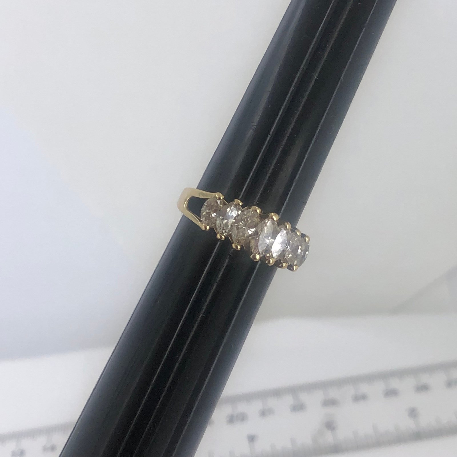 14k yellow gold marquee diamond university been size 7