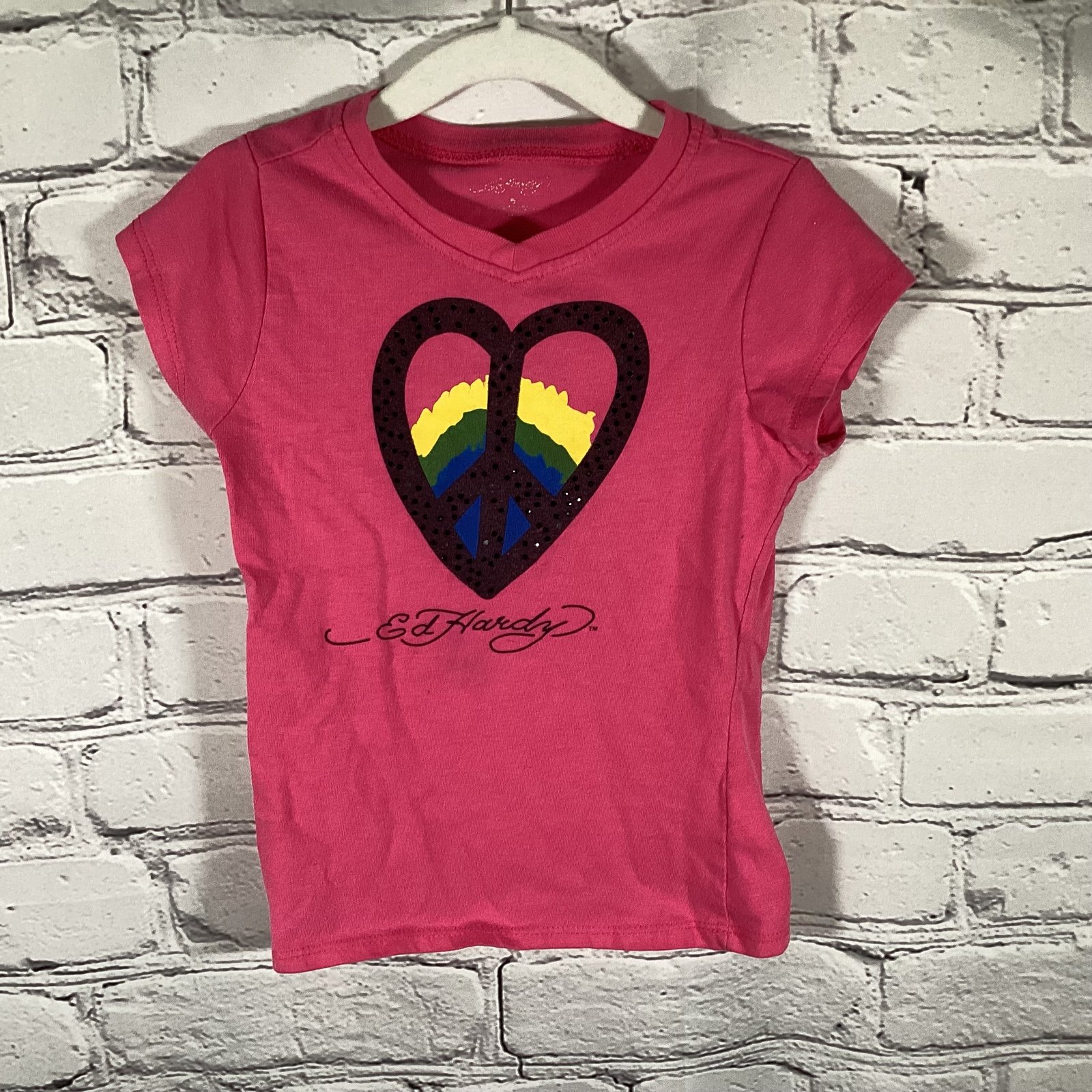 Ed Hardy Pink Tops & T-Shirts for Girls Sizes (4+) | Mercari