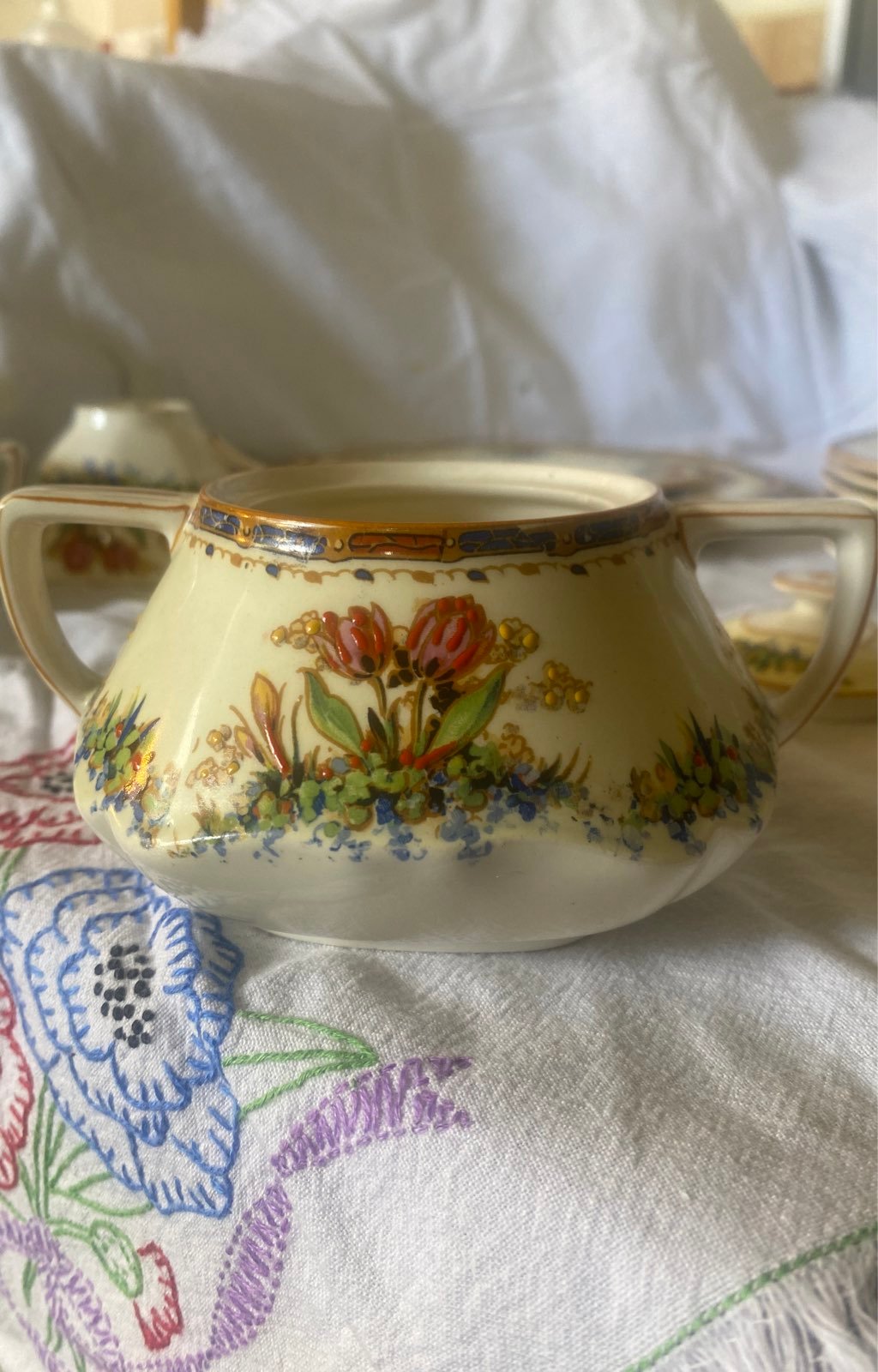 Crown Duncal ware Sugar Bowl