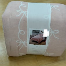 cupcake and cashmere queen pink bow 3 pcs comforter set